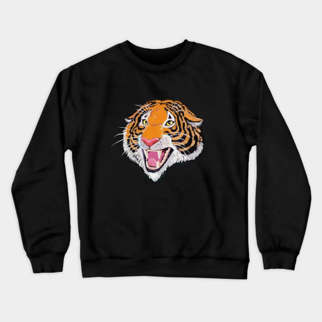 Roaring Tiger Crewneck Sweatshirt by Toonicorn